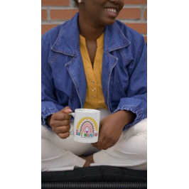 Colorful Rainbow 1:a Klass Lärare Kaffemugg