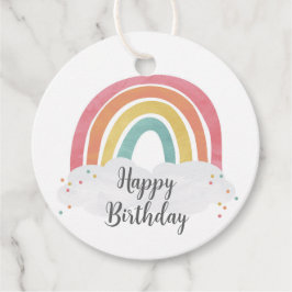 Colorful Rainbow Calligraphy Barns födelsedag Gift Gåvor Etiketter