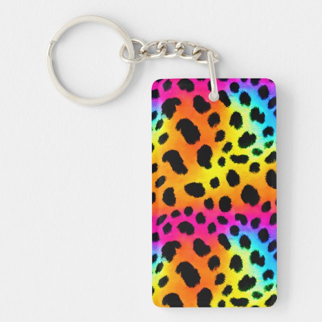 Colorful Rainbow Cheetah Seamless Mönster (Framsidan)