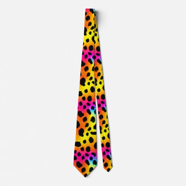 Colorful Rainbow Cheetah Seamless Mönster Slips (Framsida)