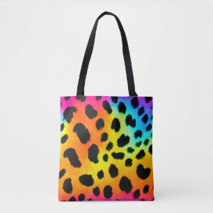 Colorful Rainbow Cheetah Seamless Mönster Tygkasse