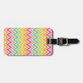 Colorful Rainbow Chevron Mönster Bagagebricka