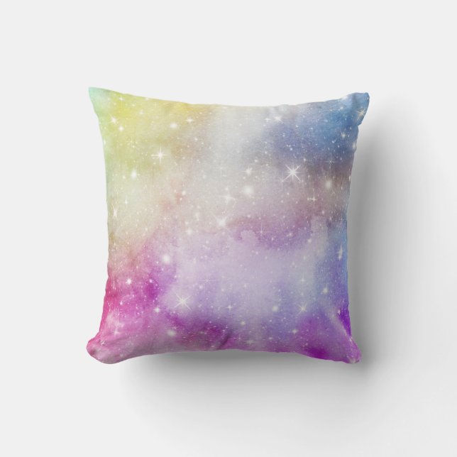 Colorful Rainbow Galaxy Mönster Kudde (Framsida)