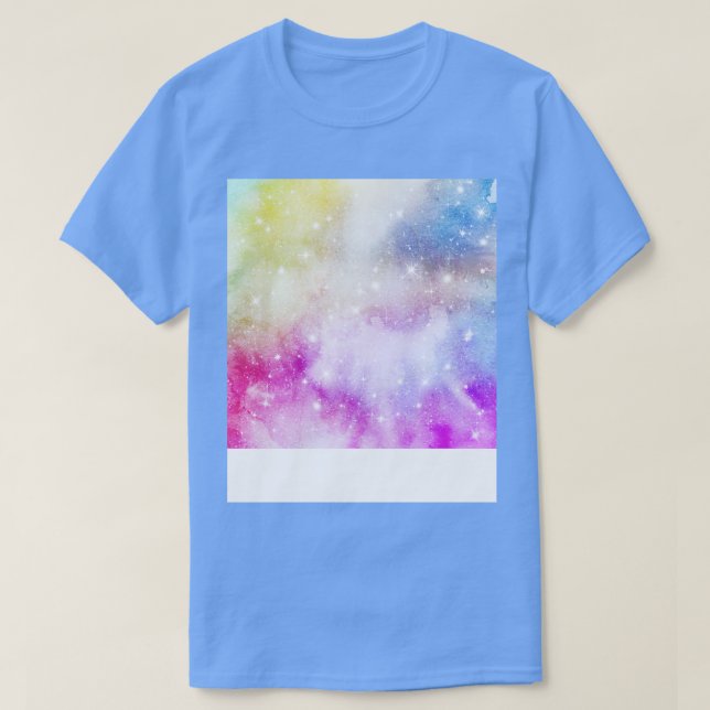 Colorful Rainbow Galaxy Mönster T Shirt (Design framsida)