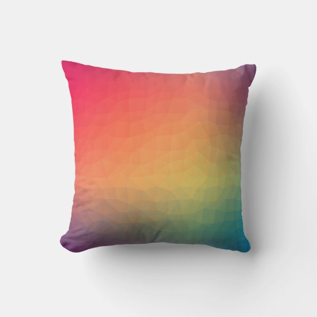 Colorful rainbow gradient geometric kudde (Framsida)