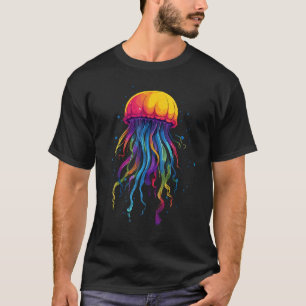 Colorful Rainbow Jellyfish Ocean Älskare Sea Creat T Shirt