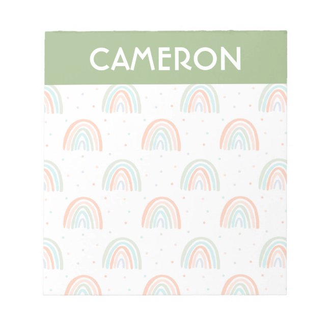 Colorful Rainbow Polka Dot Mönster Anteckningsblock (Framsida)