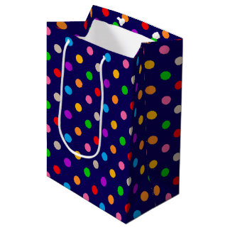 Colorful Rainbow Polka Dots Blue