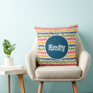 Colorful Rainbow Rand Kids Nursery Kudde