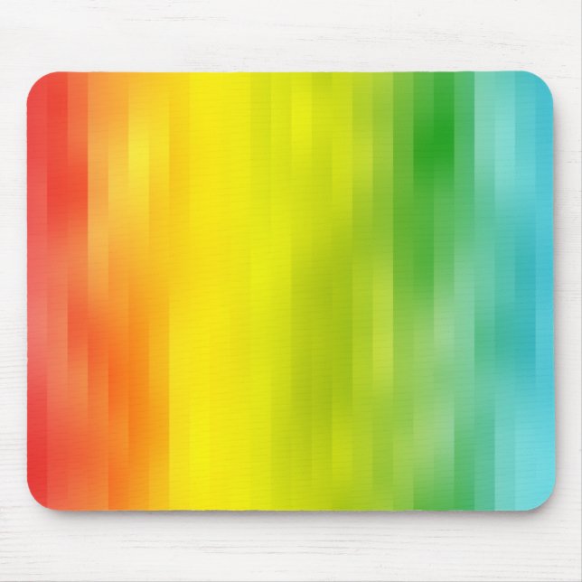 Colorful Rainbow Rand Mousepad Musmatta (Framsidan)