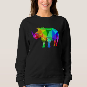 Colorful Rainbow Rhino T Shirt