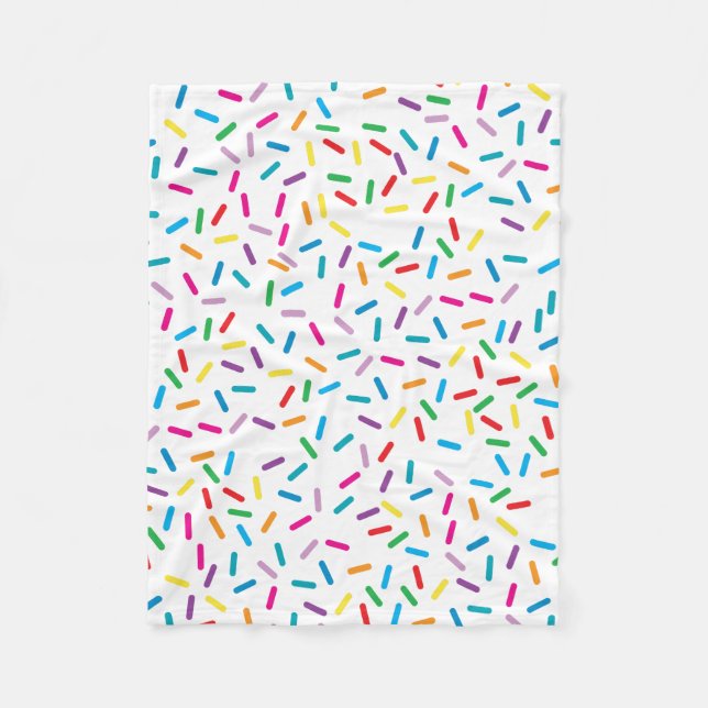 Colorful Rainbow Sprinkles Mönster Fleecefilt (Framsidan)