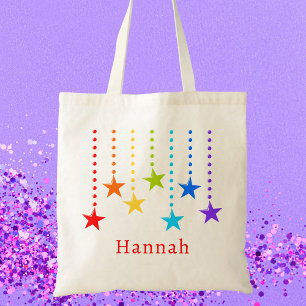 Colorful Rainbow Stars Girls Kids Modern Tygkasse