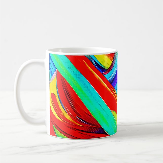 Colorful Rainbow Swirls 1108 Kaffemugg (Vänster)