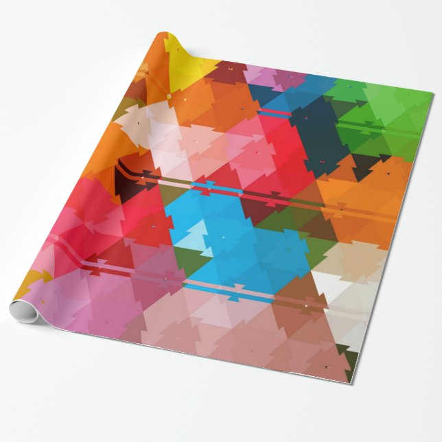 Colorful Rainbow Tribal Presentpapper (Utrullad)