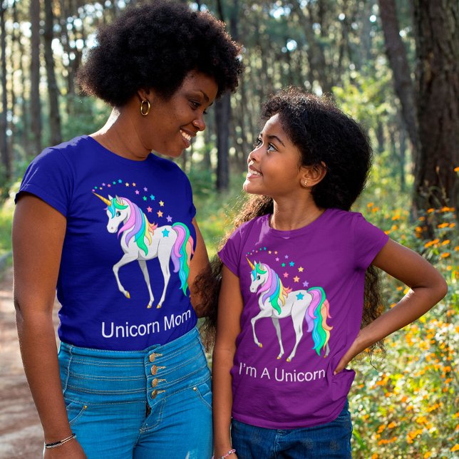 Colorful Rainbow Unicorn and Stars Tee (Skapare uppladdad)
