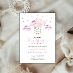 Colorful RainDrop Swenie Baby Shower Inbjudningar