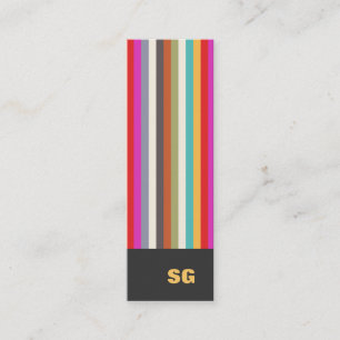 Colorful Rand Monogram Mini Visitkort