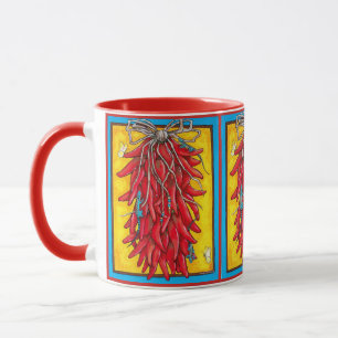 Colorful Red Chile Ristra Southwest Mugg Lizard
