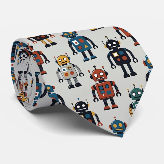 Colorful Retro Robot Pattern Slips (Rullad)