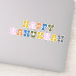 Colorful Retro Typography Hanukkah Klistermärken<br><div class="desc">Fira festivalen i Ljus med den vidriga "Lycklig Hanukkah"-klistermärket! Med fet,  flerfärgad text med återtryck är den här etiketten perfekt för dekorering av presenter,  gratulationskort,  bärbara datorer eller julfest. En roligt och ett festligt sätt att sprida Hanukkah-tjusaren!</div>