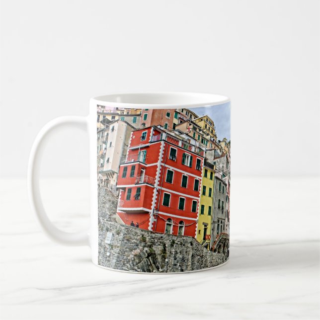 Colorful Riomaggiore, Italia - Coffee/Tea Mugg (Vänster)