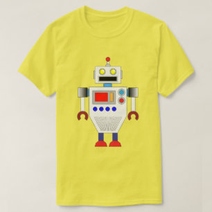 COLORFUL ROBOT LEKSAK: MODERN GRAFISK ILLUSTRATION TEE SHIRT