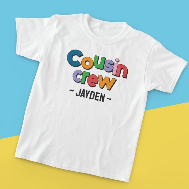Colorful Roligt Cousin Crew Personlig Namn Kids T Shirt (Skapare uppladdad)