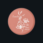 Colorful Rustic I Do Crew Bridesmaid Brudens sida Magnet<br><div class="desc">Botanisk blommigt mot smutsig bränd orange är en utmärkt gåva till din brudens sida. Anpassa enkelt med namn och vilket händelsemedatum du vill ha. Gift keepsaké för bachelorette-partiet,  brudens sida,  maid of honor med mera.</div>