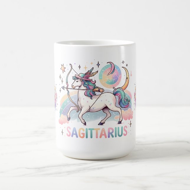 Colorful Sagittarius Archer Zodiac Astrology Kaffemugg (Center)