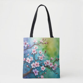 Colorful Sakura Fantasy Tote Tygkasse