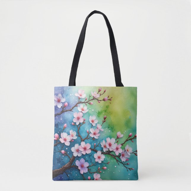 Colorful Sakura Fantasy Tote Tygkasse (Framsida)