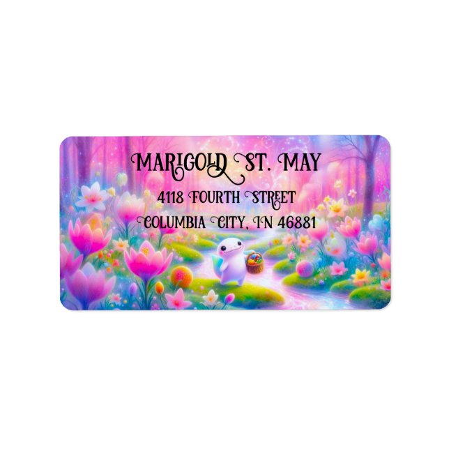 Colorful Salamander Address Labels Adressetikett (Framsidan)