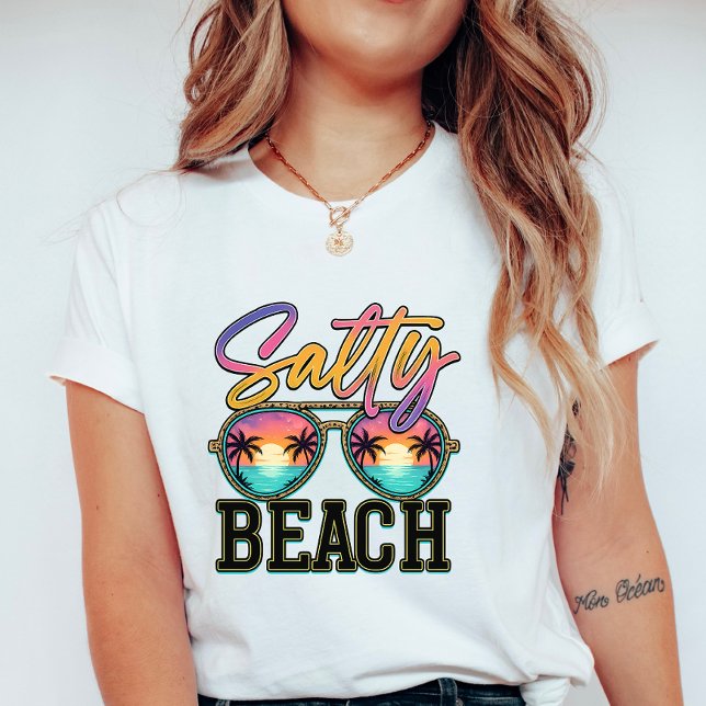 Colorful Salty Beach Sunglasses; Summer Vacation T Shirt (Skapare uppladdad)