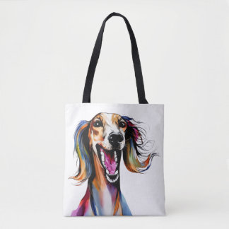 Colorful Saluki - Cute Hund Art Tygkasse