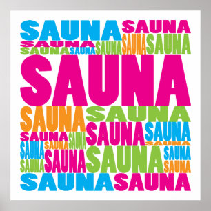 Colorful Sauna Poster
