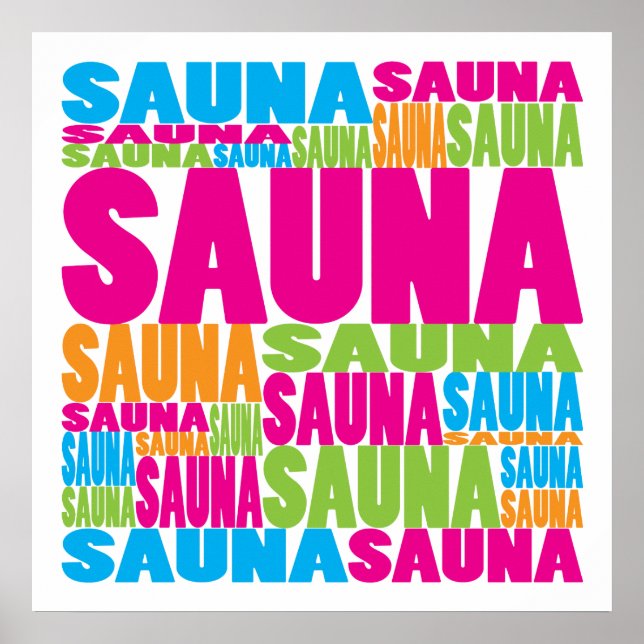 Colorful Sauna Poster (Framsidan)