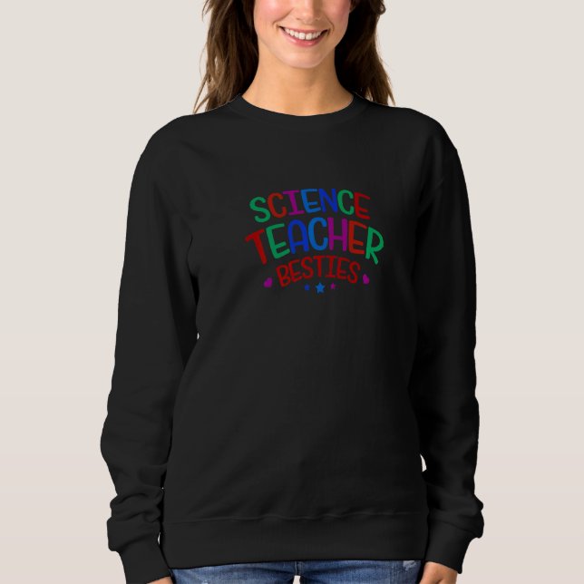 Colorful Science Teacher Bestie T Shirt (Framsida)
