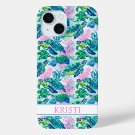 Colorful Sea Turtles Monogrammed