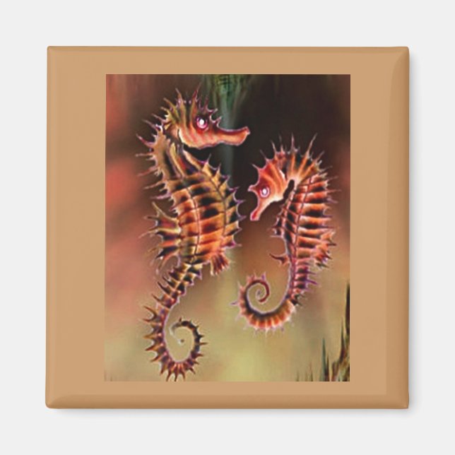 Colorful Seahorse Magnet (Framsidan)