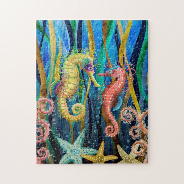 Colorful Seahorse Pussel (Vertikal)