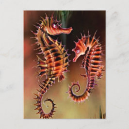 Colorful Seahorse Vykort
