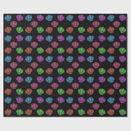 Colorful Seashells Pattern Presentpapper