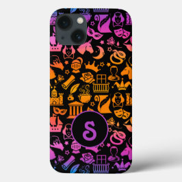 Colorful Shakespeare Icons on Black