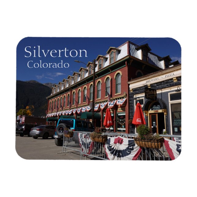 Colorful Silverton, Colorado Magnet (Horisontell)