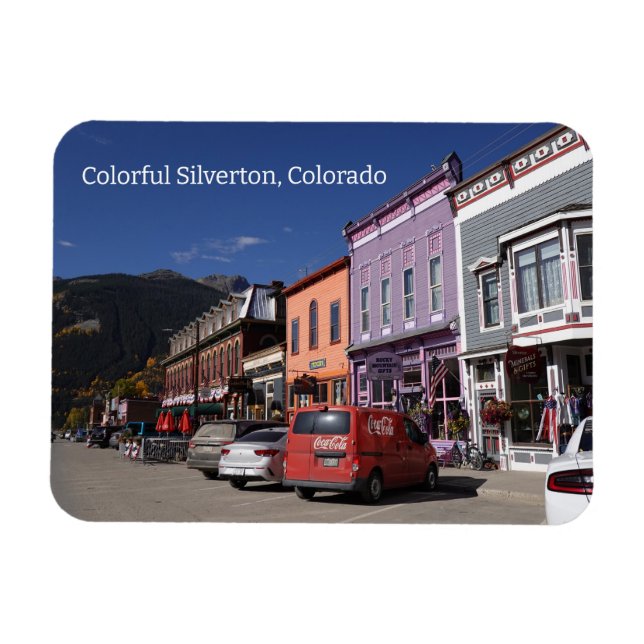 Colorful Silverton, Colorado Magnet (Horisontell)