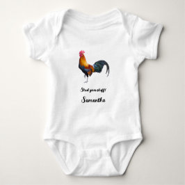 Colorful Simplistic Rooster "Strut your stuff!" T Shirt