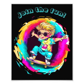 COLORFUL SKATER FUN! FOTOTRYCK