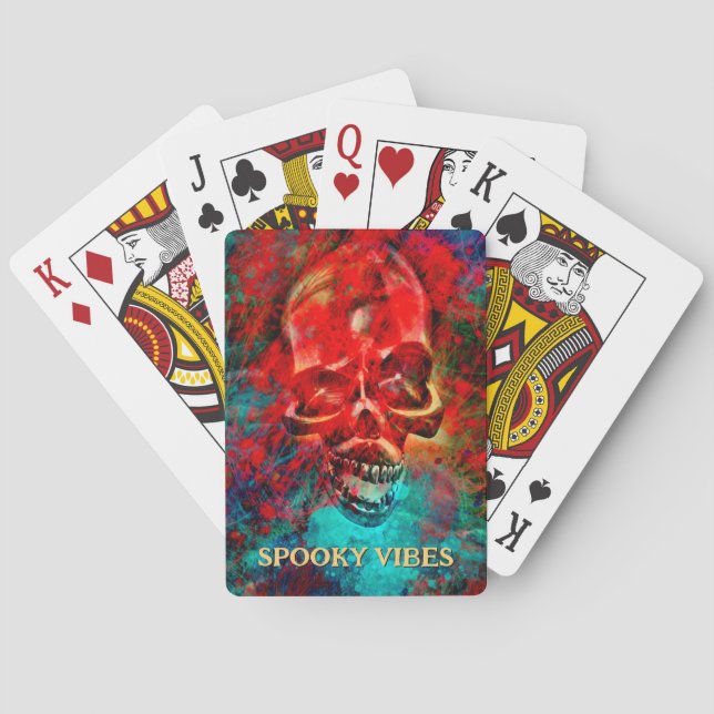 Colorful skull casinokort (Baksidan)