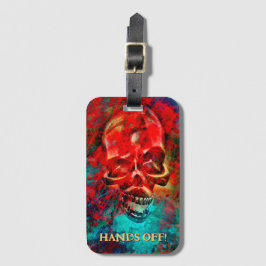 Colorful skull. Hands Off! Bagagebricka
